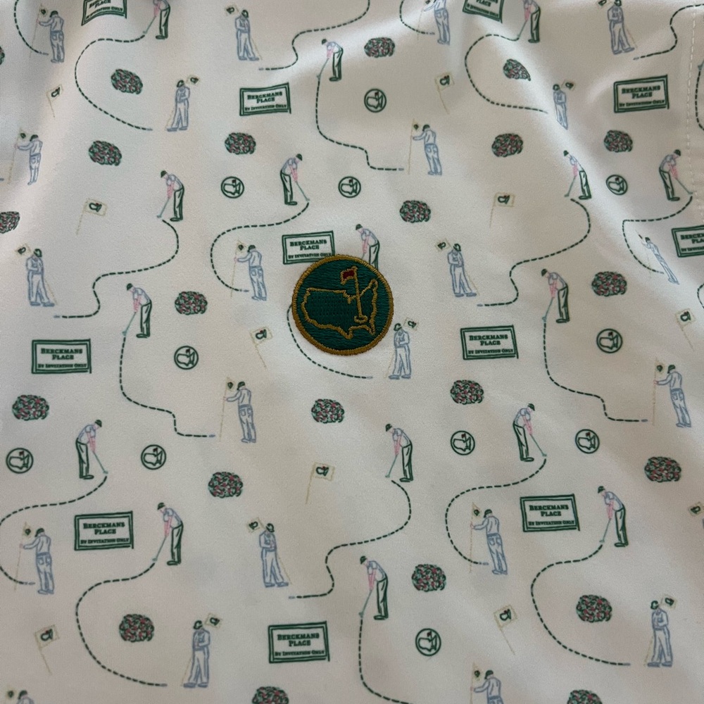 Peter Millar Berkmans Polo- White Golf Print